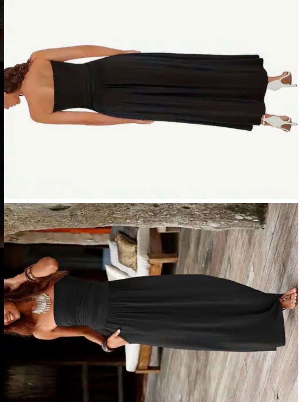 Classic Black Strapless Maxi Dress - Elegant Women’s Summer Staple